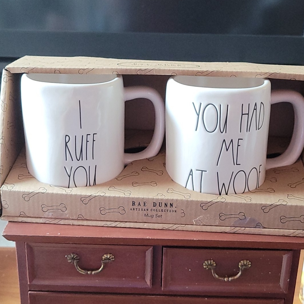 Rae Dunn Dog Lovers Mug set NEW